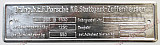 000 701 101 04 - Chassis Identification Plate For 356 B 1600 Heizeinrichtung (heating Device) Type Is Blank