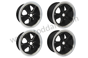 ORIGINAL FUCHS RIM 20 INCH KIT OF 4 RIMS 9 AND 11.5 INCH (BLACK FINISH) (ET 51 FRONT / ET 56 REAR)  (99A001040772)