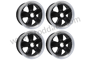 ORIGINAL FUCHS 20-INCH WHEEL KIT OF 4 9 AND 12-INCH WHEELS (BLACK FINISH) (ET 51 FRONT / ET 63 REAR) WITH CENTRAL CLOSURE  (99A001040774)