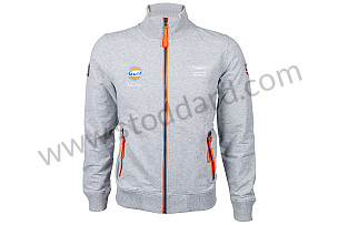 SWEATSHIRT ZIP GULF SMART RACING - GREY S MEASUREMENT (99A001041442)