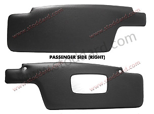 Black Sun Visor With Mirror, Right, For 1969-1977 911 Targa.  (PCG731032A)