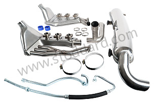 SUPER SPORT EXHAUST KIT 911 84-89 STAINLESS STEEL 2 OUTLETS 84MM COMPLETE CONTAINS (2 STAINLESS STEEL EXCHANGER SSI + 1 STAINLESS STEEL SILENCER + ORIGINAL TYPE HEATING TUBE + 2 STAINLESS STEEL STRAPS + HEATING SLEEVE + OIL HOSES)  (99A001051731)