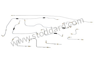 Precision Pre-Bent Galvanized Brake Line Kit For 914 1970-1974  (SIC35580010)
