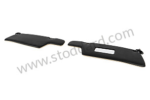 Sun Visor Set, Left And Right. Black With IVory For 911 912 Coupe 1969-89.  (SIC73103102SET)