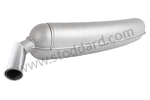 1-OUTLET STEEL FINAL MUFFLER WITH CHROME EXHAUST OUTLET WITH STRIPES AND HEAT SHIELD LIKE THE ORIGINAL PERIOD  (99A001054232)