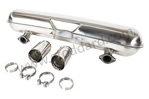 STAINLESS STEEL SILENCER 911 84-89 GT3 LOOK OUTLETS  (99A001055230)