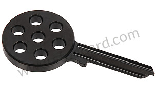 ENGRAVING KEY - 917 STYLE BLACK STEEL FOR 911 / 912 65-69 BLACK / BLACK / STEEL (99A001055267)