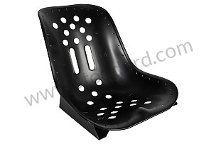 356 Speedster Steel Seat Bucket Reutter Style With Punched Upholstery Darts, METAL (SMS521061R)