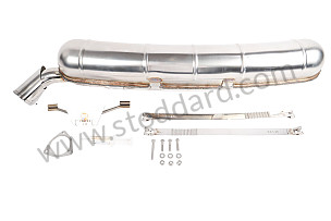 SCART Muffler,  One in,  One Out, Sport Sound for 911 2.7-3.0 1974-1983  (SCA9113032RIVA)
