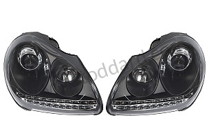 BLACK FRONT HEADLIGHTS WITH LED INDICATOR EUROPEAN VERSION (99A001064185)