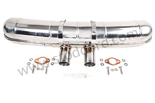 SCART Sport Muffler Super Sound With Twin Outlets (GT3 Style) for 911 1965-1973.  2 in, 2 out.  (SCA911A32C)
