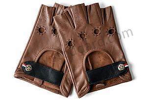 LEATHER DRIVING FINGERLESS GLOVES - COGNAC CRUISER LEATHER / M (99A001069351)