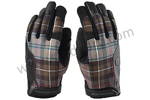 MECHANICAL ASSEMBLY GLOVES 911 930 TURBO CLASSIC TARTAN KHAKI WITH MAGNET - SIZE 9/L  (PCG930109A)