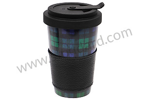 BLUE/GREEN TARTAN TAKEAWAY COFFEE CUP  (99A001076710)