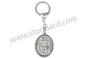 SAINT CHRISTOPHER REUTTER MEDALLION KEYCHAIN 356 ORIGINAL METAL LIMITED EDITION - SILVER PATINA  (99A001078836)
