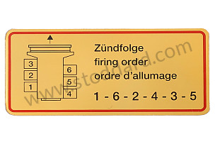 Firing Order Decal, Red Border For 911 1965-1968.  (90100650200R)