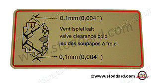 Valve Clearance Decal, Red Border, 911 1965-1968.  (90100650300R)