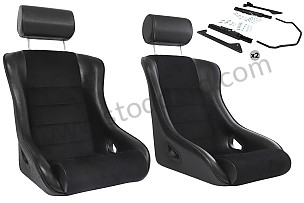 COMPLETE KIT CLASSIC BUCKET SPORT SEAT + HEADREST + FIXINGS COMPLETE KIT / BLACK / BLACK / SIMILI ET VELOURS C&Ocirc;TEL&Eacute; (99A001091021)