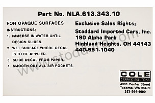 12 Volt Flasher Decal. 356B, 356C.  (NLA61334310)