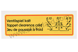 Valve Clearance Decal For 356A 1958-1959. Clearence Misspelled, Water Transfer  (NLA70100101)