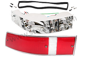 REAR LEFT TURN SIGNAL 911 69-72 COMPLETE CHROME USA CHROME FRAME / RED / RED / PLASTIC / for UNITED STATES OF AMERICA only / REAR LEFT (90163140304)