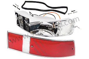 911 69-72 RIGHT REAR TURN SIGNAL COMPLETE CHROME USA CHROME FRAME / RED / RED / PLASTIC / for UNITED STATES OF AMERICA only / REAR RIGHT (90163140404)