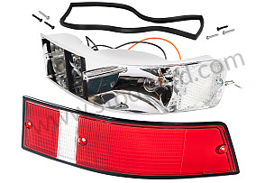 911 69-73 RIGHT REAR TURN SIGNAL COMPLETE BLACK USA BLACK FRAME / RED / RED / PLASTIC / for UNITED STATES OF AMERICA only / REAR RIGHT (91163140431)