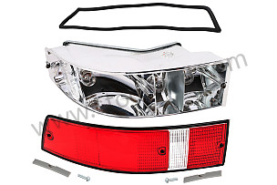 LEFT TAIL LIGHT HOUSING WITH GLASS 911 74-89 USA BLACK FRAME / RED / RED / METAL / for UNITED STATES OF AMERICA only / REAR LEFT (99A001092483)