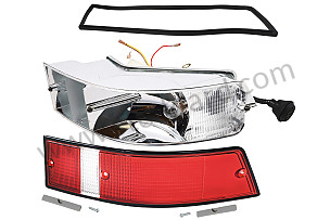 RIGHT TAIL LIGHT HOUSING WITH GLASS 911 74-89 USA BLACK FRAME / RED / RED / METAL / for UNITED STATES OF AMERICA only / REAR RIGHT (99A001092484)