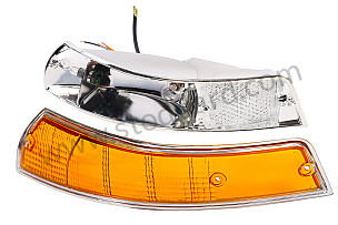 COMPLETE PLASTIC FRONT LEFT TURN SIGNAL 911 69-73 CHROME USA CHROME / CHROME / PLASTIC / FRONT LEFT (99A001092485)