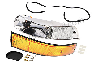 COMPLETE PLASTIC FRONT LEFT TURN SIGNAL 911 69-73 BLACK USA BLACK / BLACK / PLASTIC / FRONT LEFT (99A001092487)