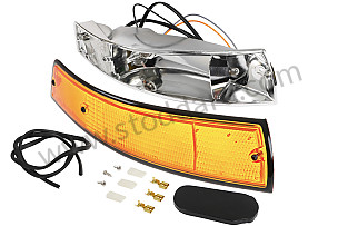 COMPLETE PLASTIC FRONT RIGHT TURN SIGNAL 911 69-73 BLACK USA BLACK / BLACK / PLASTIC / FRONT RIGHT (99A001092488)