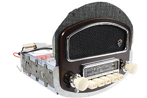 Pre-A 356 Blaupunkt Frankfurt radio with special faceplate with adapter cable. 
switchable for 6 or 12 volt.  (NLA64511216)