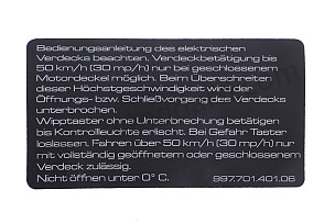 INDICATION STICKER  (99770140106)