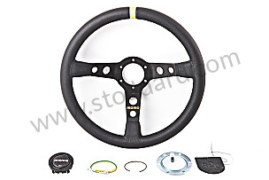 BLACK LEATHER THREE-SPOKE STEERING WHEEL BLACK / BLACK / 350 MM (99A000112042)