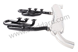46 MM STEEL SPAGHETTI EXHAUST KIT + STAINLESS STEEL SILENCER 2 X 70 MM OUTLETS  (99A000116313)
