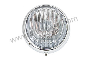 Headlight Assembly, European Spec for 356.  Requires P45T bulb (round base) TOP OF HEADLIGHT LENS WITH STRIATED ASPECT / Adaptive / WHITE / WHITE / adaptable (NLA63110101)