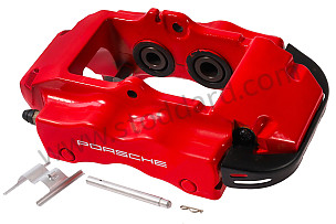 FIXED CALLIPER RIGHT / OPTION: REAR DISC BRAKES DISC DIAMETER 17 INCHES  (330MM) BRAKE CALLIPER PAINTED RED (Option code: I1KZ) (95535242251)
