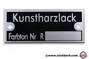 Kunstharzlak Lacquer Paint Badge Plate For Reutter Built 356 Psp70110300  (PSP70110300)