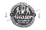 NLA 723 010 00 - Glaser Badge With Rivets For Early Porsche 356 Cabriolet