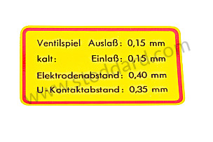 Four Cam Carrera Valve Clearance Decal, Water Transfer  (NLA70154700)