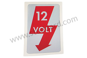 12 Volt Fuse Box Cover Decal For Late 356  (NLA70183300)