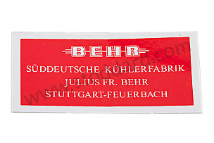 Behr Air Duct Decal For 356B T6 And 356C, Water Transfer  (NLA70157200)