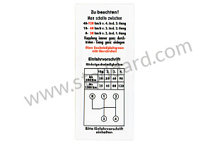 Decal, Shift Pattern on Windshield  for Early 356 Pre-A and 356A  (64470154300)