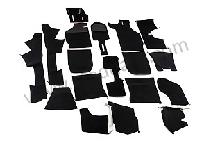 INTERIOR CARPET 911 TARGA 69-73 BLACK Left-hand drive / ORIGINAL QUALITY / BLACK  - FOR OTHER COLOURS CONSULT US BY EMAIL / BLACK  - FOR OTHER COLOURS CONSULT US BY EMAIL (NOIR NC) (99A000133482)
