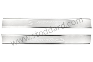 SCUFF PLATE PAIR / STAINLESS STEEL / OPTION: DOOR ENTRY GUARDS IN STAINLESS STEEL WITH LOGO (Option code: IX70) (98755198015)