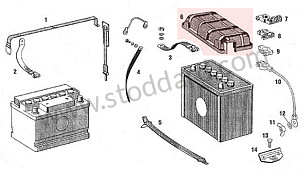 12 Volt Plastic Battery Cover 356B T6 356C 911 912 1965-73 12 VOLT (90161112120)