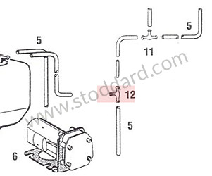 Washer Hose T Connector Piece, 911 912 1965-89  (90162874920)