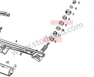 Wiper Pivot Flange Washer 911,1965-1973.  (90162892200)