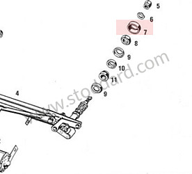 Wiper Arm Shaft Bezel 911 912 1965-89, 914 WINDSCREEN WIPER / FRONT (90162892600)